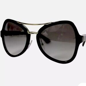 PRADA Black Butterfly Oversized Sunglasses